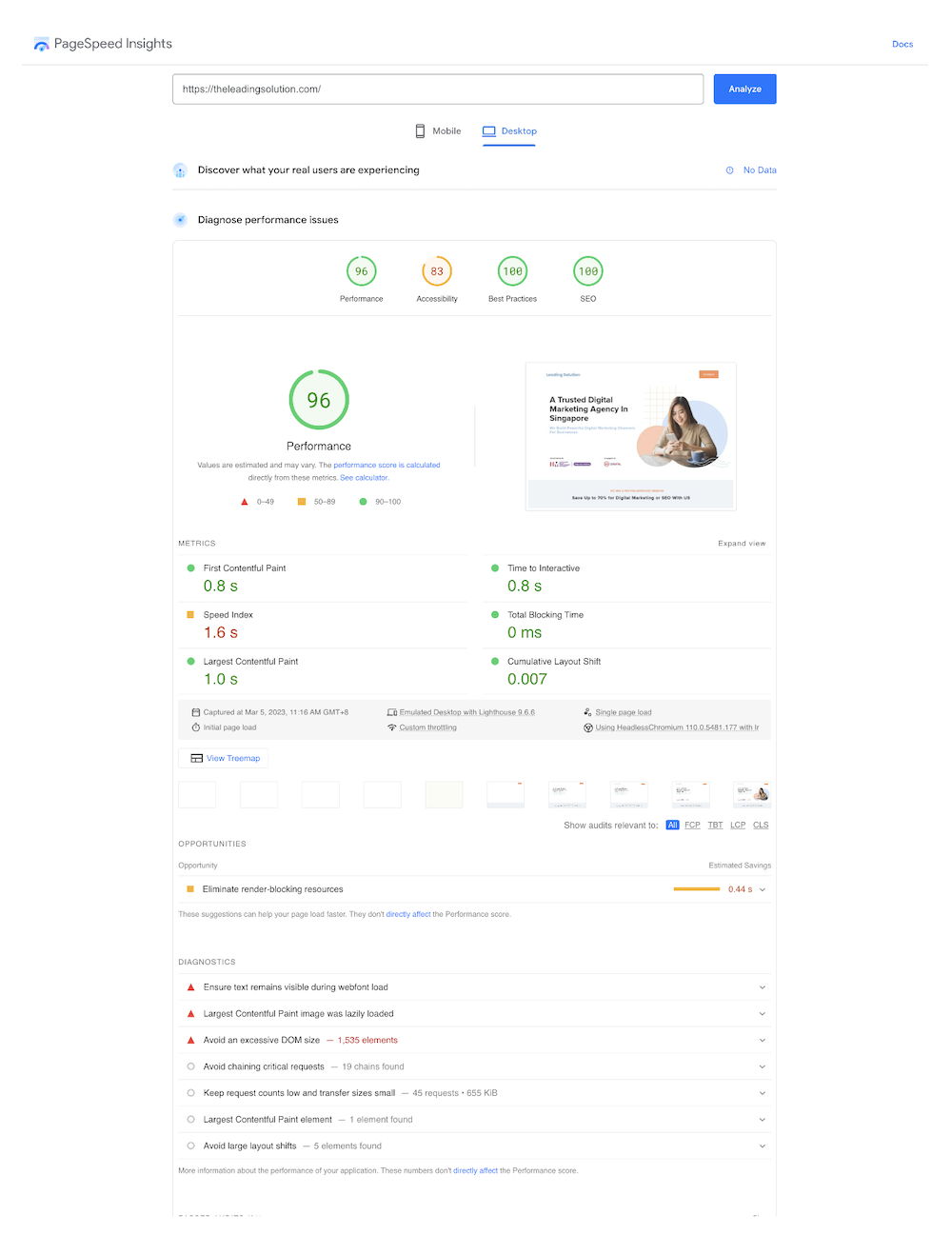 After web optimisation - Google Pagespeed Insights After web optimisation - Google Pagespeed Insights