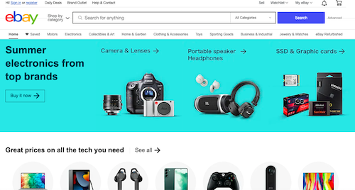 ebay homepage website