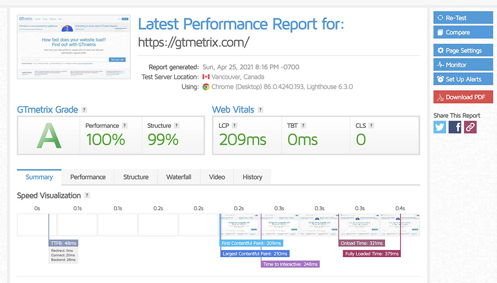 gtmetrix-optimisation