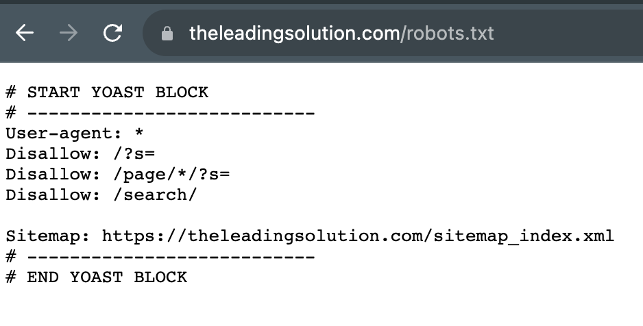 robots.txt sample