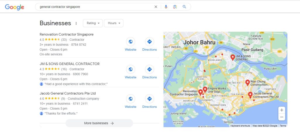 google local contractor