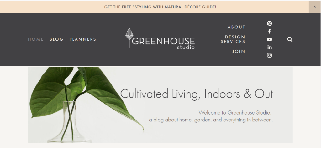 green house studio homepage