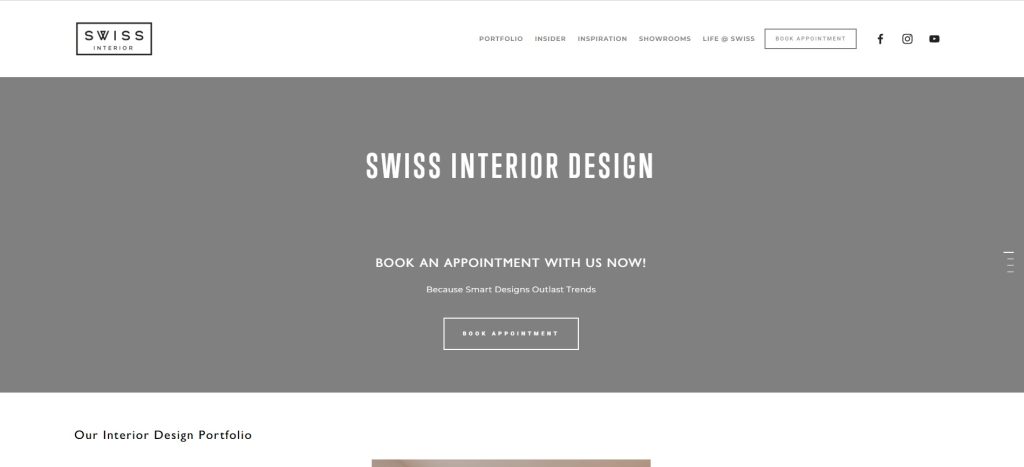 swiss interior homepage