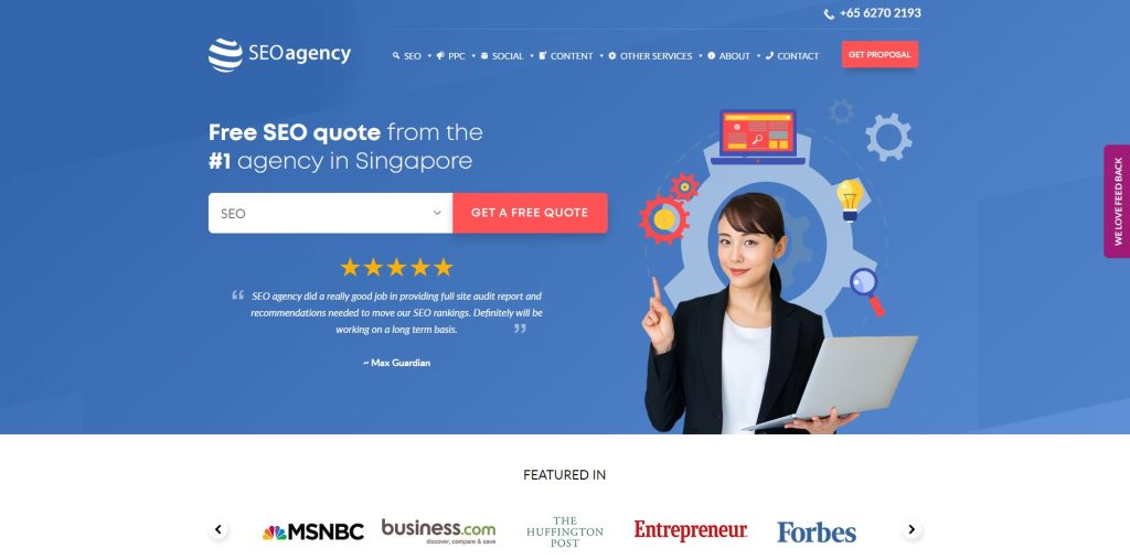 seo agency homepage