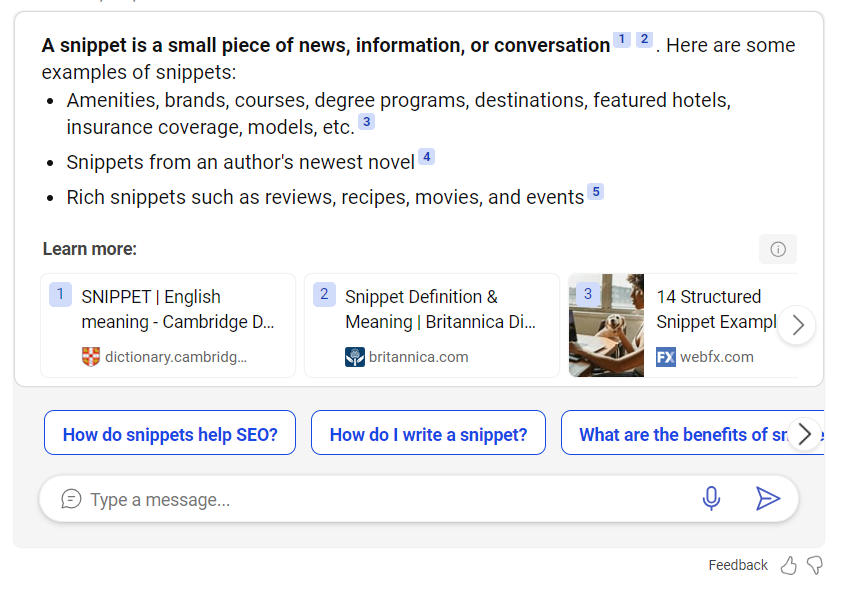 google featured snippets