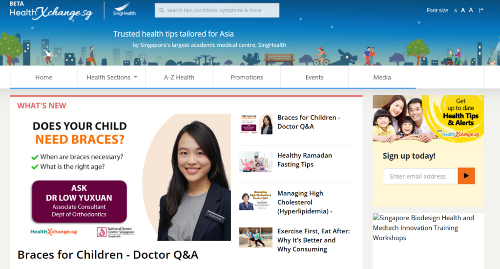 healthxchange homepage