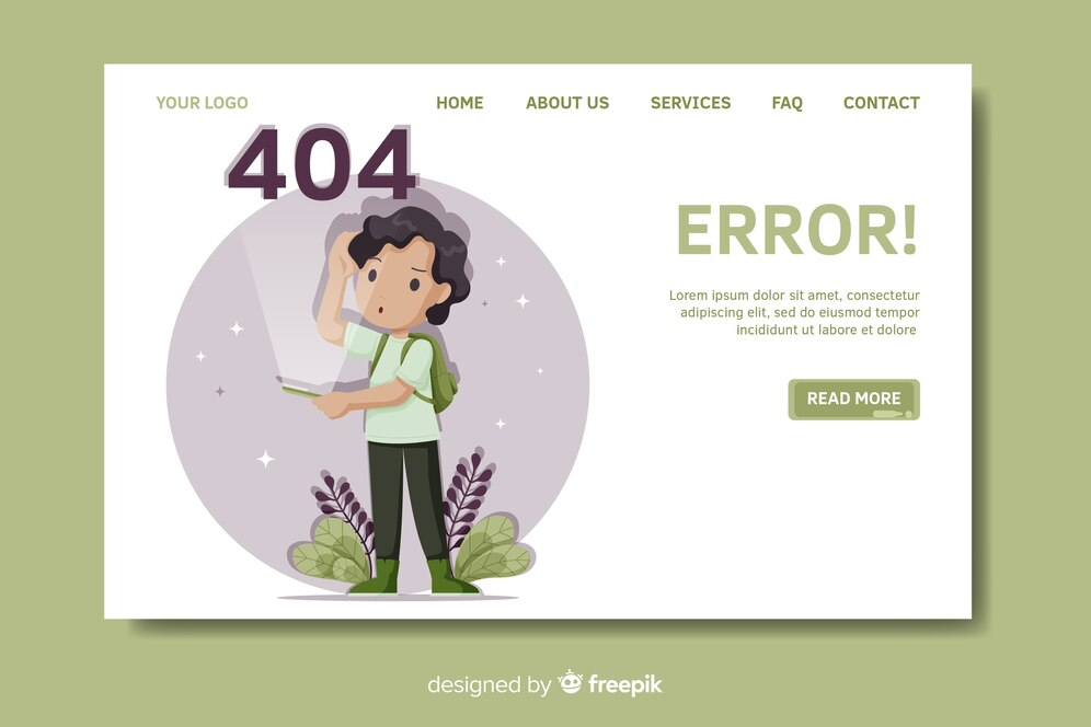 404 error in website