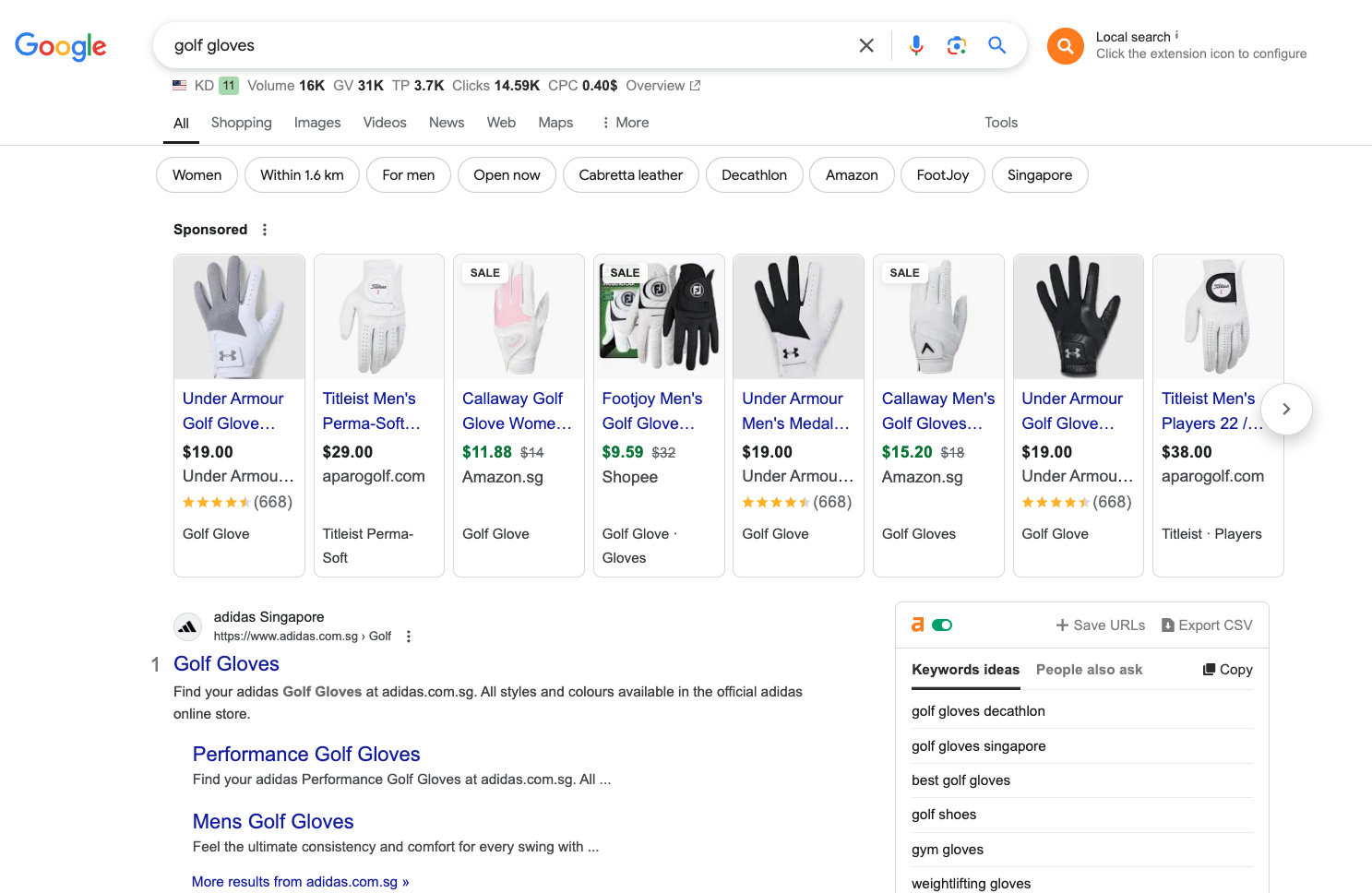 Golf-gloves-on-Google-Search-Results
