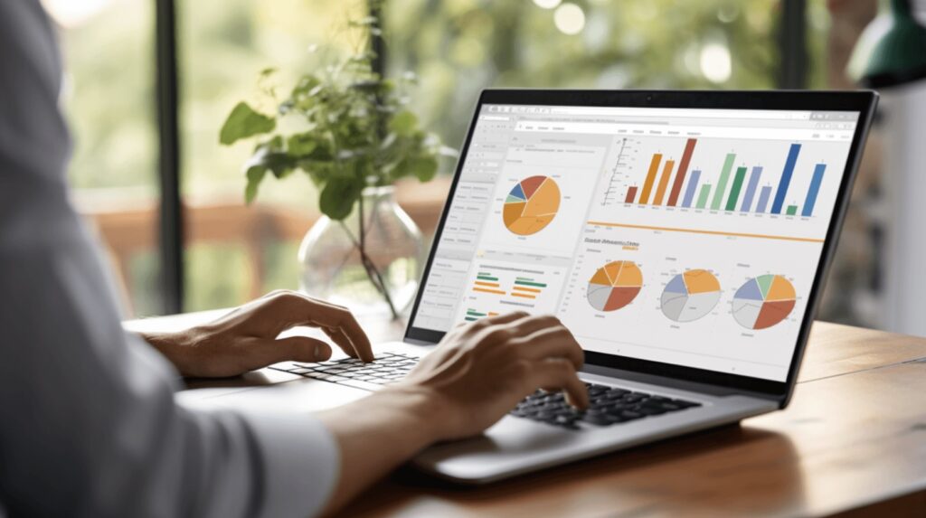 Person checking analytics in SEO